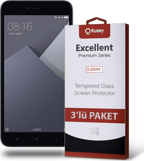 Xiaomi Redmi 5A Temperli Ekran Koruyucu Kırılmaz Cam Ekonomik 3'lü Paket
