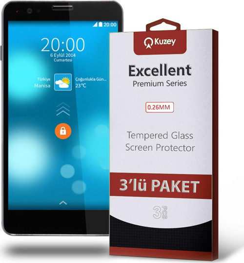Vestel Venüs 5.5V Temperli Ekran Koruyucu Kırılmaz Cam Ekonomik 3'lü Paket