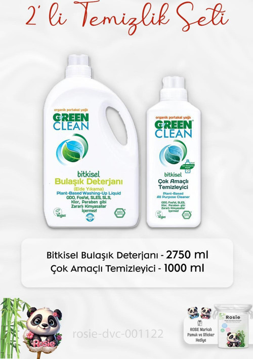 Bulaşık Deterjanı 2750 ml, Çok Amaçlı Temizleyici 1 lt ve ROSIE