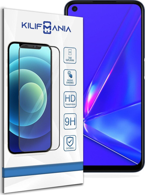 Oppo A92 Tam Kaplayan Temperli Ekran Koruyucu Cam