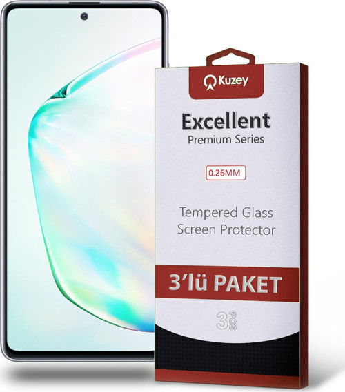 Samsung Galaxy Note 10 Lite Temperli Ekran Koruyucu Kırılmaz Cam Ekonomik 3'lü Paket