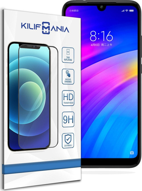 Xiaomi Redmi 7 Tam Kaplayan Temperli Ekran Koruyucu Cam