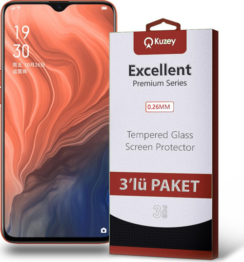 Oppo Reno Z Temperli Ekran Koruyucu Kırılmaz Cam Ekonomik 3'lü Paket