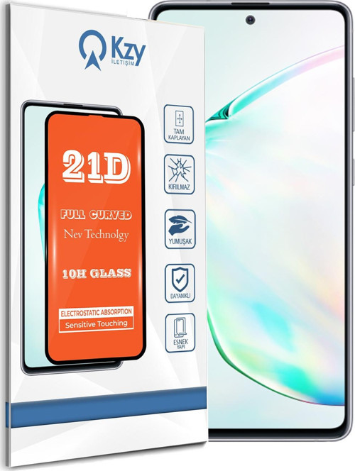 Samsung Galaxy A81 Tam Kaplayan 21D Temperli Ekran Koruyucu Cam