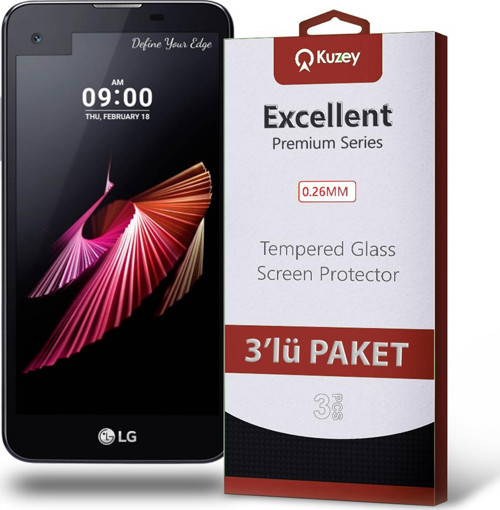 LG X Power Temperli Ekran Koruyucu Kırılmaz Cam Ekonomik 3'lü Paket