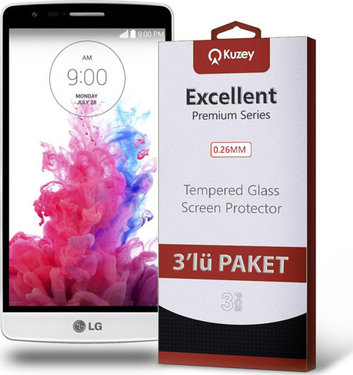 LG G3 Mini Temperli Ekran Koruyucu Kırılmaz Cam Ekonomik 3'lü Paket