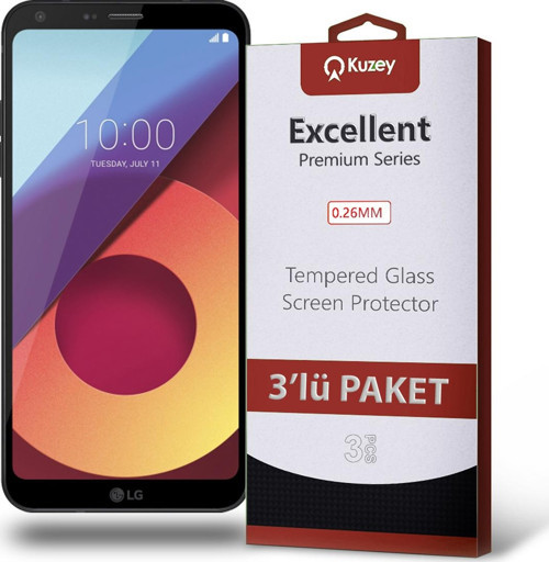 LG Q6 Temperli Ekran Koruyucu Kırılmaz Cam Ekonomik 3'lü Paket