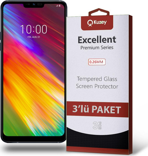 LG G7 Temperli Ekran Koruyucu Kırılmaz Cam Ekonomik 3'lü Paket