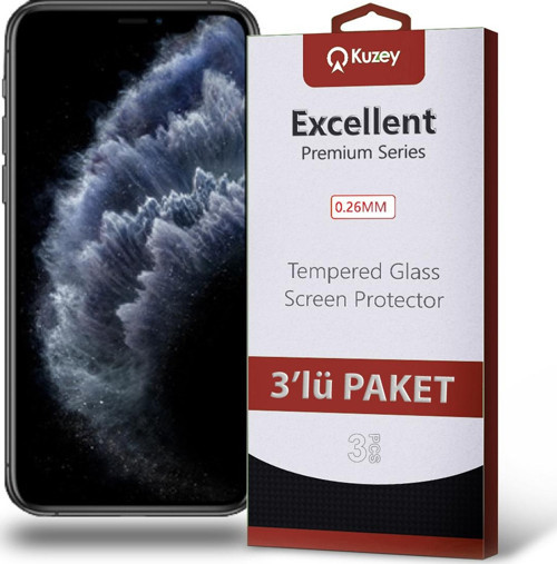 Apple iPhone 11 Pro Temperli Ekran Koruyucu Kırılmaz Cam Ekonomik 3'lü Paket