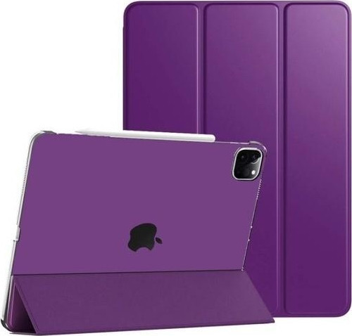 Apple iPad Pro 12.9 4.Nesil 2020 Kılıf Yatay Standlı Arka Sert P.c Güçlü Mıknatıslı Smart Kılıf
