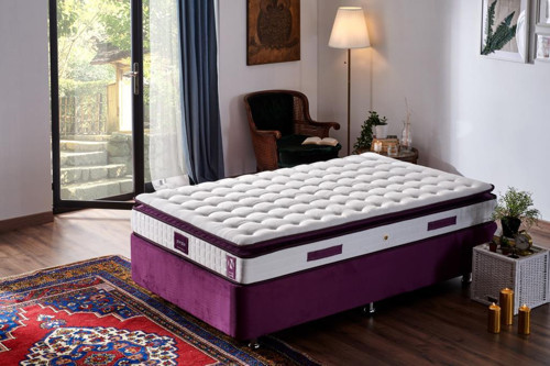 Purple 120x200 Tek Kişilik Pedli Yatak Full Ortopedik Yaylı Yatak