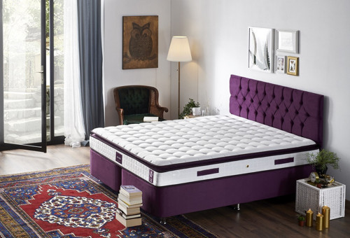 Purple 180x200 Çift Kişilik Pedli Yatak Full Ortopedik Yaylı Yatak