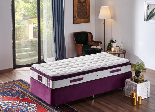 Purple 80x180 Tek Kişilik Pedli Yatak Full Ortopedik Yaylı Yatak