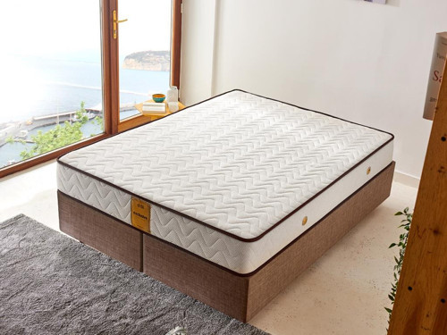 Exclusive Yatak 80x200 Tek Kişilik Visco Yatak Ekstra Lüks Yaysız Yatak 24 cm Pamuklu Keten Doğal Kumaş