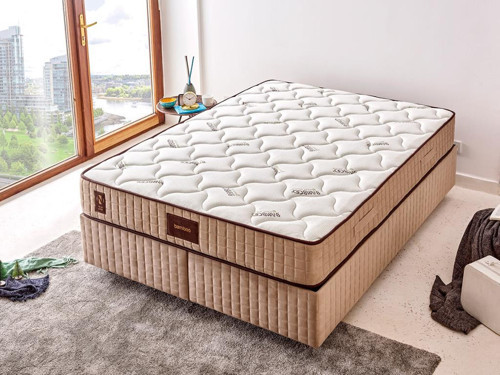 Bamboo Yatak 140x190 Çift Kişilik Doğal Bambu Kumaş Tam Ortopedik Orta Sert Yaylı Yatak