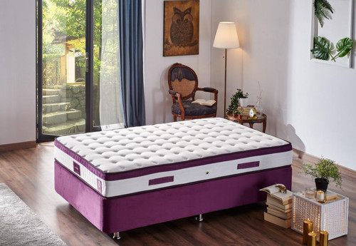 Violet 120x200 Tek Kişilik Gizli Pedli Yatak Full Ortopedik Yaylı Yatak