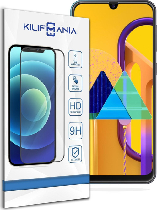 Samsung Galaxy M30s Tam Kaplayan Temperli Ekran Koruyucu Cam