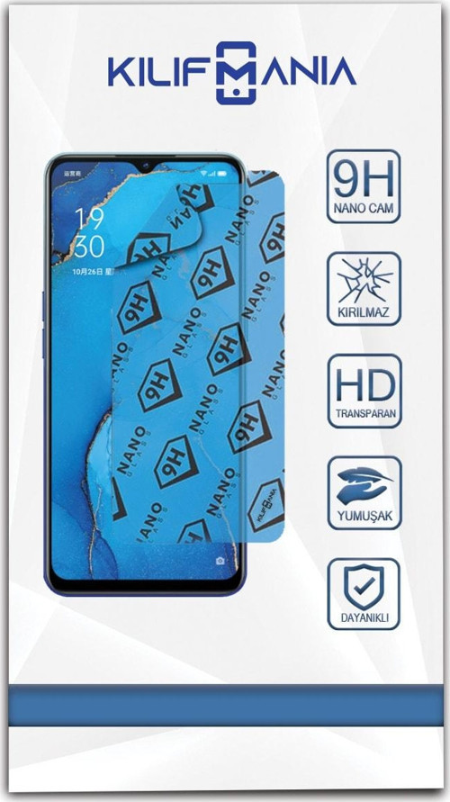 Oppo Reno 3 Nano Ekran Koruyucu Kırılmaz Esnek Cam