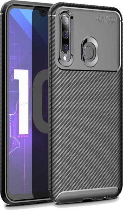 Huawei Honor 20 Lite Karbon Tasarımlı Kapak - Siyah