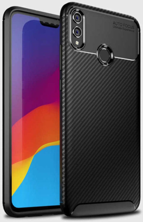 Huawei Honor 8x Karbon Tasarımlı Kapak - Siyah