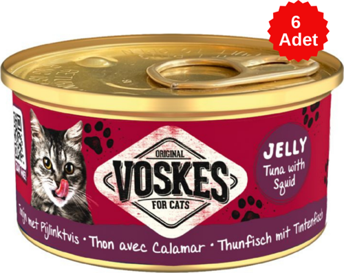 Ton Balıklı ve Kalamarlı Kedi Konservesi 85 Gr 6 Adet