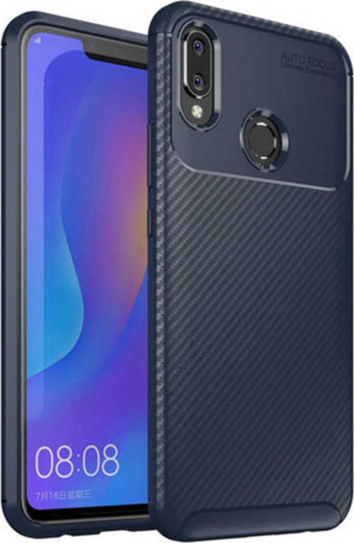 Huawei Honor Play Karbon Tasarımlı Kapak - Lacivert