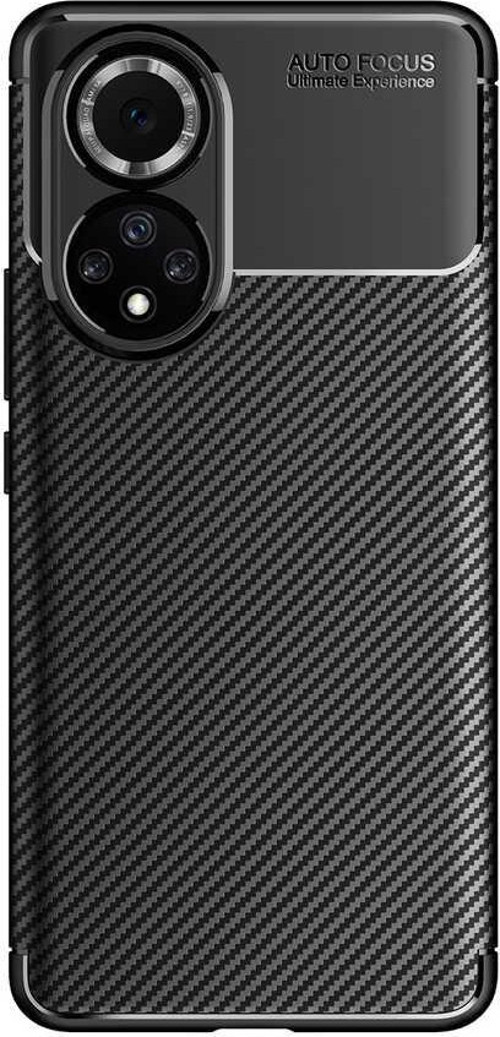 Huawei Nova 9 Kılıf Karbon Tasarım Silikon Arka Kapak - Siyah