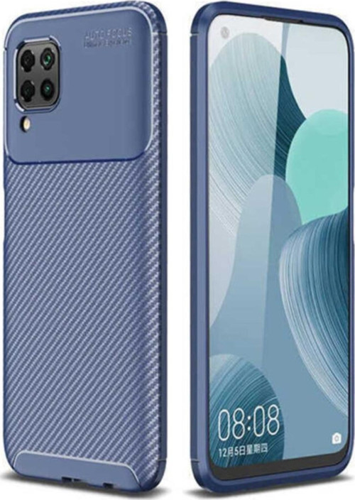 Huawei P40 Lite Karbon Tasarımlı Kapak - Lacivert