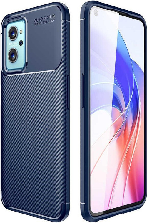 Oppo A36 Kılıf Karbon Tasarım Silikon Arka Kapak - Lacivert