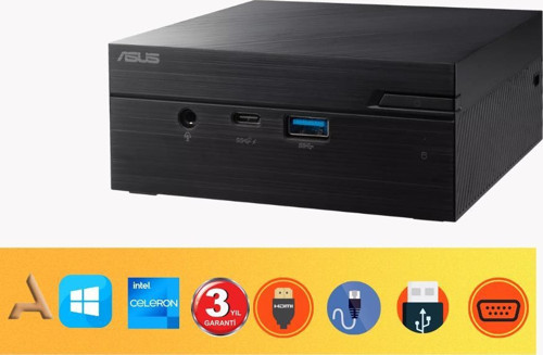 Celeron Dc N4500 32GB 256GB SSD O/B - HDMI - Com Port Mini Pc Wİn11Pro PN41-BBC029MC102