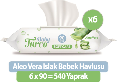 Softcare Aloea Vera Islak Havlu Mendil 90x6 540 Yaprak