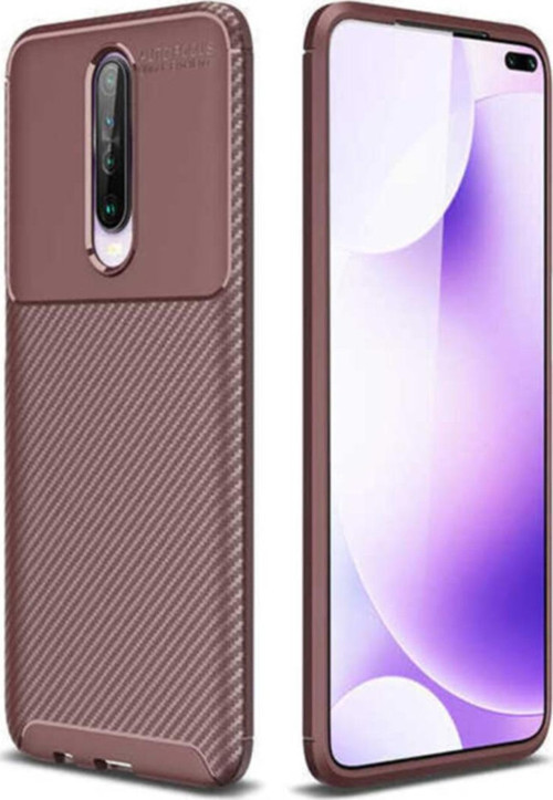 Xiaomi K30 Karbon Tasarımlı Kapak - Kahverengi