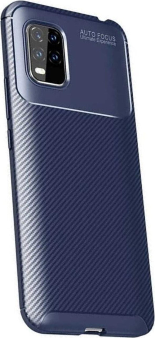Xiaomi Mi 10 Lite Karbon Tasarımlı Kapak - Lacivert
