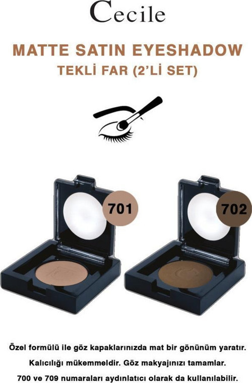 Mat Yoğun Pigmentli Toprak Tonlar Göz Farı 701-702