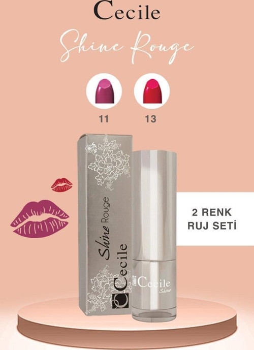 Shine Rouge Ruj Serisi Parlak ve Nemli Dolgun Dudaklar 11-13