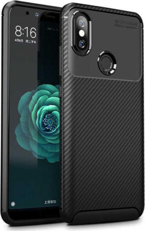 Xiaomi Mi Max 3 Karbon Tasarımlı Kapak - Siyah