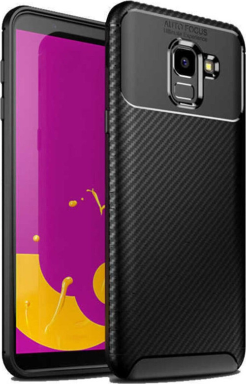 Samsung Galaxy J6 Karbon Tasarımlı Kapak - Siyah