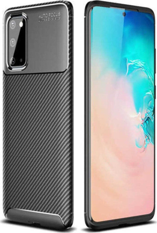 Samsung Galaxy S20 Ultra Karbon Tasarımlı Kapak - Siyah