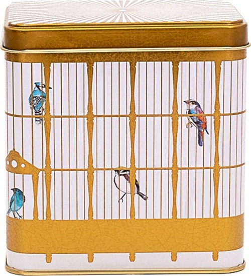 Er205-T7 Bird Cage Desenli Kare Metal Saklama Kabı 9X9 Cm