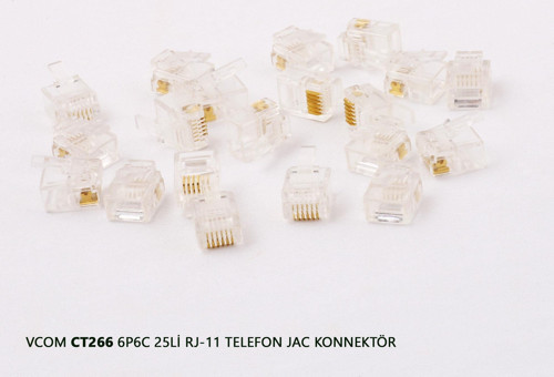 CT266 6P6C 20li RJ-11 Telefon Jac Konnektör