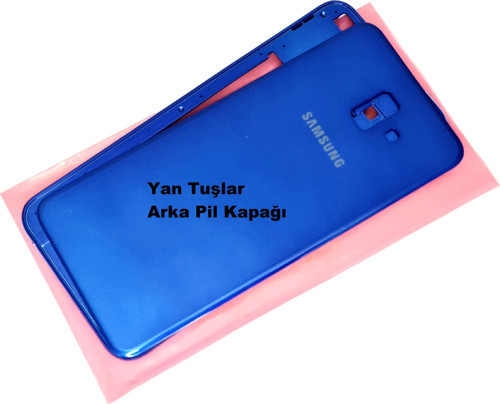 Samsung Galaxy J6 Plus Kasa Arka Pil Batarya Kapağı MAVİ