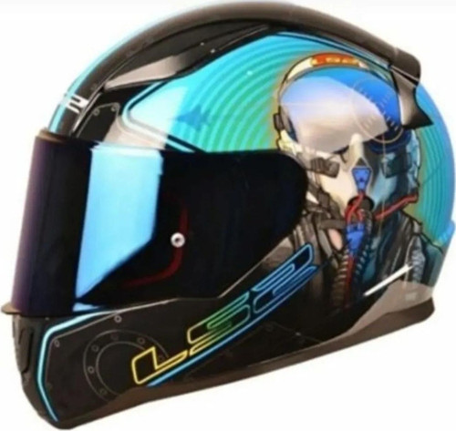 Rapid Mach II Full Face Motosiklet Kaskı - Şeffaf + Koyu Mavi Vizörlü