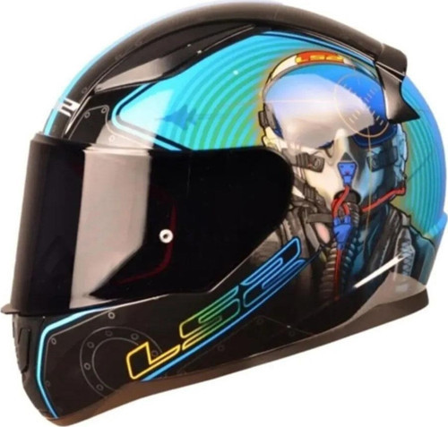 Rapid Mach II Full Face Motosiklet Kaskı - Şeffaf + Siyah Vizörlü