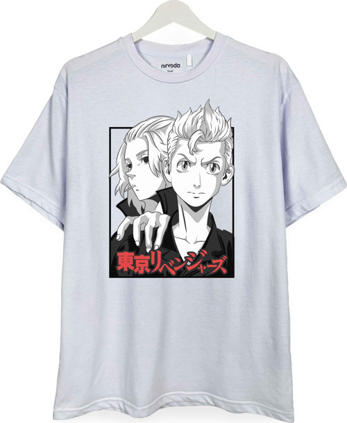 Takemichi Manjiro Tokyo Revengers Baskılı Loose Fit Bisiklet Yaka Unisex Tişört Anime Manga