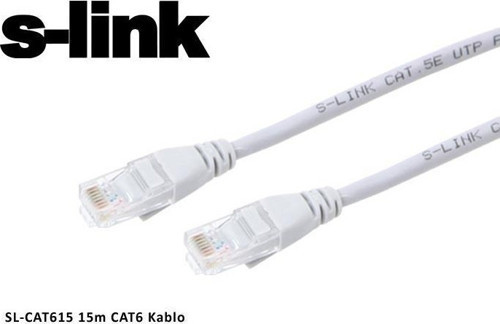 sl-cat615 Cat6 15mt Gri Utp Patch Kablo