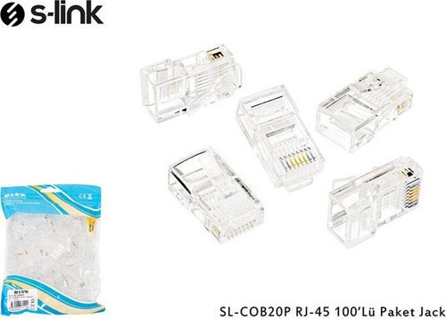 SL-COB26P RJ-45 100 Lü Paket Jack FTP Yeni Nesil