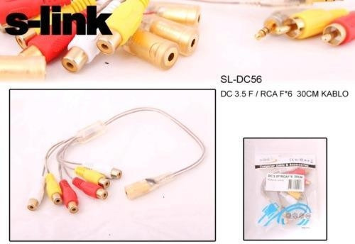 SL-DC56 3.5mm Stereo 6lı Ses Çoklayıcı