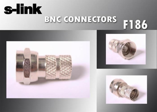 SL-F186 18mm rg6 10lu Paket Erkek Konnektör