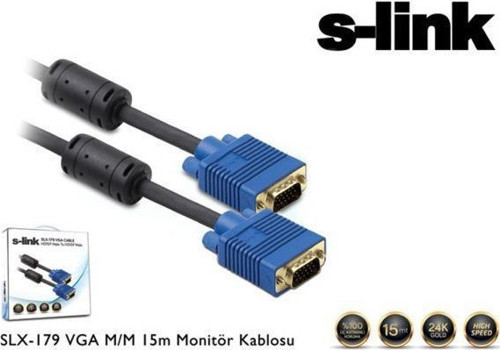 SLX-179 Vga m-m 15m Monitör Kablosu