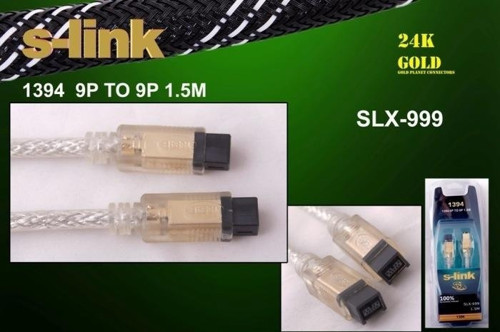 SLX-999 1.5mt 9-9 1394 Firewire Gold Kablo